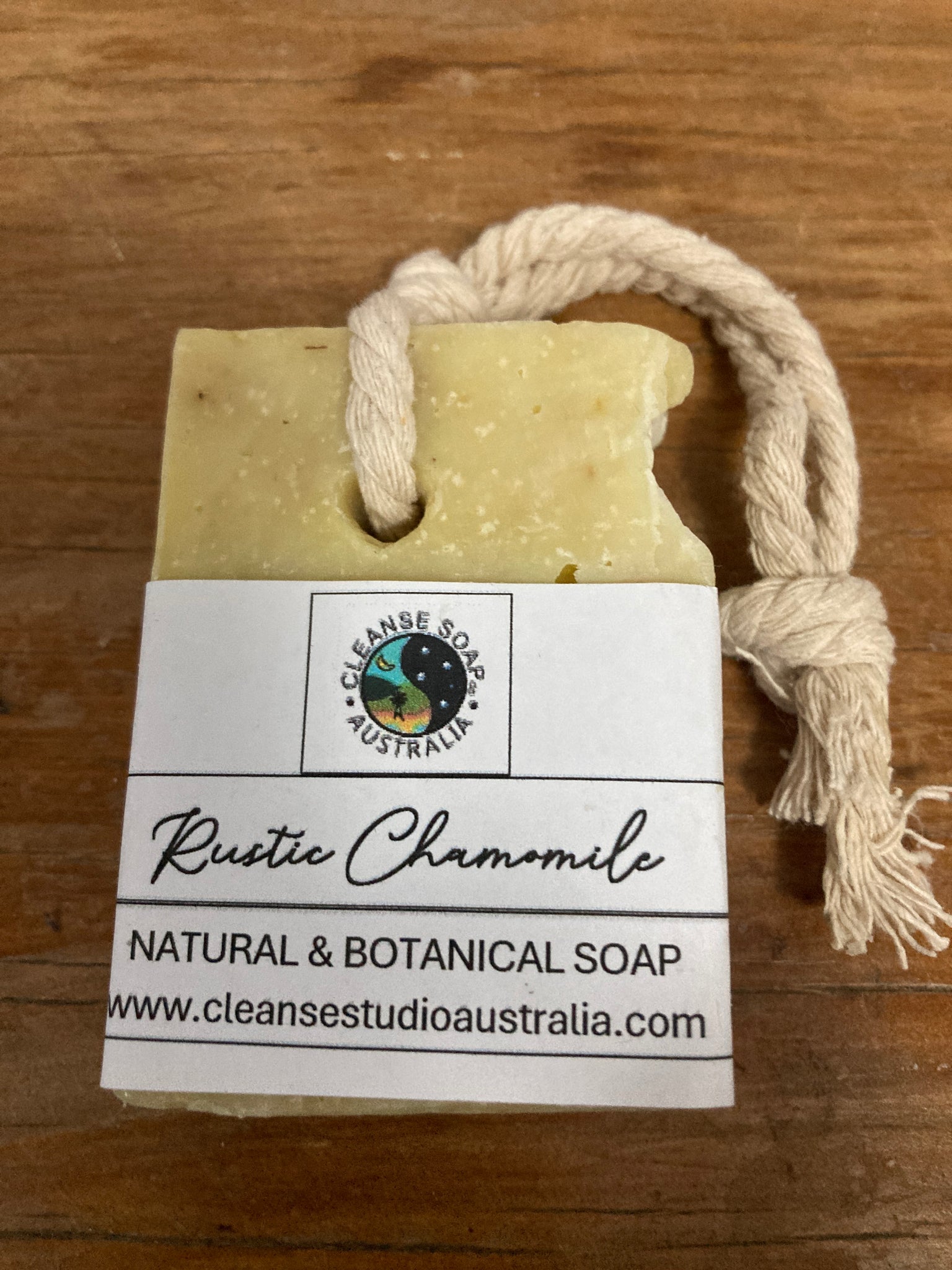 Rustic Chamomile (organic) soap on a rope