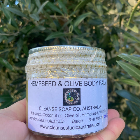 Hempseed and olive body balm 120g Jar