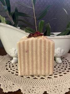 Rose water and chamomile soap bar