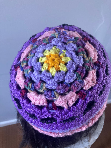 Crochet hat. Adult size “spring vibes”