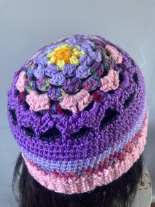 Crochet hat. Adult size “spring vibes”